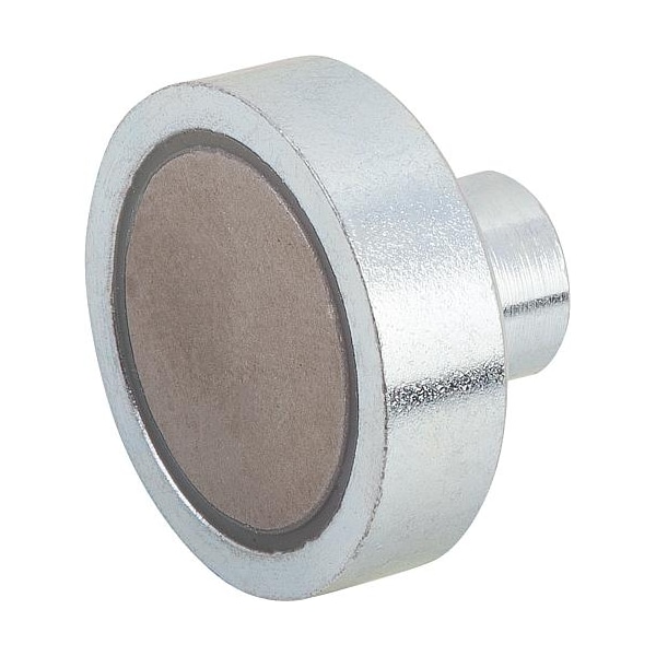 Magnet, samarium-cobalt, shallow pot, dia. 20 mm, M4 internal thread